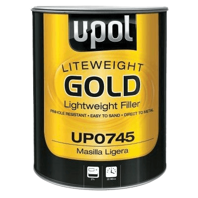 U-POL® GOLD™ Lightweight Body Filler, 3 L Tin, Gold