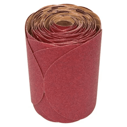 3M 01112 6" 180 Grit Red PSA Abrasive Disc, 100 per Roll - 3M Sandpaper
