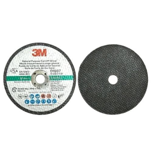 3M Green Corps 01987 3 in x 1/32 in Cut-Off Wheel, Box of 50 - 3M Tools & Equipment