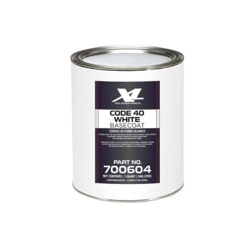 Code 40 White GM 8554 Basecoat Paint, Quart, Excel 700601 - Excel Automotive Paint