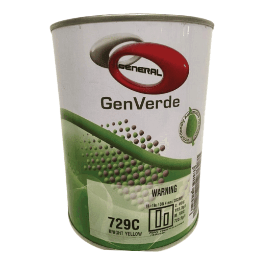 GenVerde 729C Bright Yellow Basecoat Toner, 1 Liter - GenVerde Automotive Paint