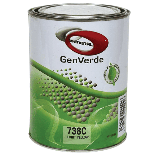 GenVerde 738C Light Yellow Basecoat Toner, 1 Liter - GenVerde Automotive Paint