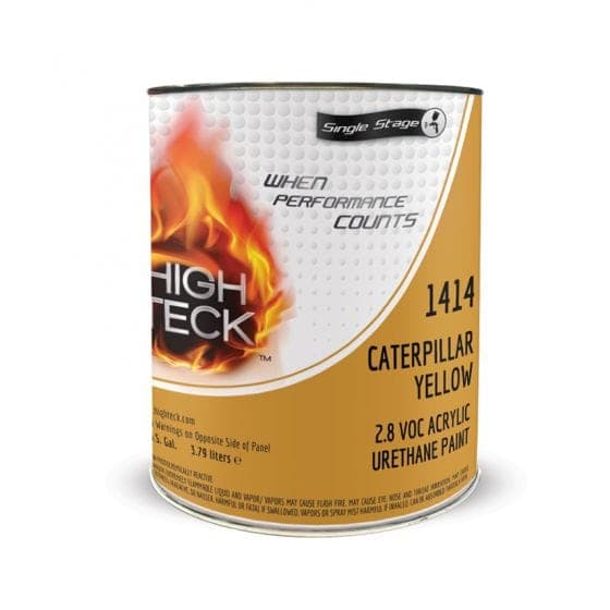 High Teck 1414 Caterpillar Yellow Single Stage Paint, 1 Gallon - High Teck Automotive Paint