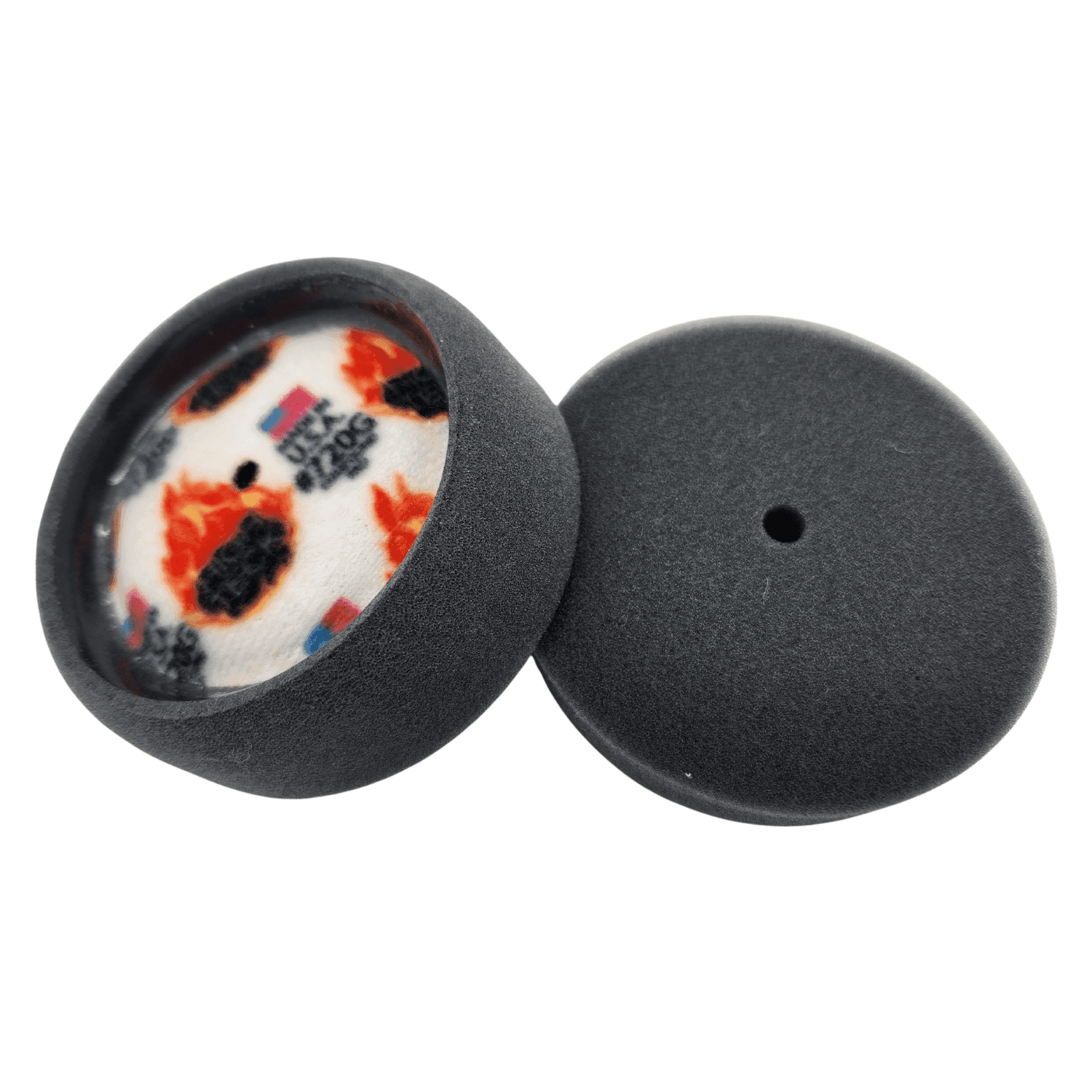 High Teck 3 Inch Dia Black Foam Finishing Buffing Pads, 2 pk - High Teck Compound/Polish