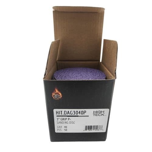 High Teck 3 Inch Purple Ceramic Grip Sanding Disc | 50 pk - High Teck Sandpaper