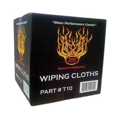 High Teck Large 10 lb Carton of New White Cotton Wiping Cloths - High Teck Shop Supplies