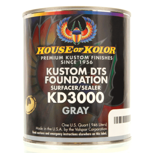House of Kolor KD3000-Q01 Primer Surfacer Gray Qt - House of Kolor Primers