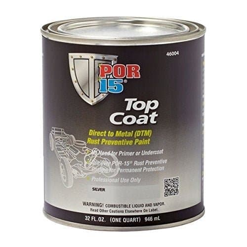 POR-15 46004 Quart Silver Top Coat DTM Paint - POR-15 Automotive Paint