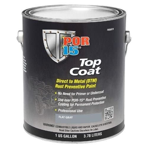 POR-15 46601 Gray Top Coat DTM Paint, 1 Gal - POR-15 Automotive Paint