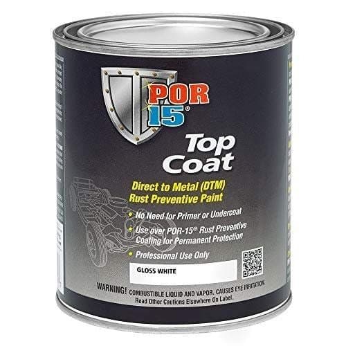 POR-15 46801 White Top Coat DTM Paint, 1 Gal - POR-15 Automotive Paint
