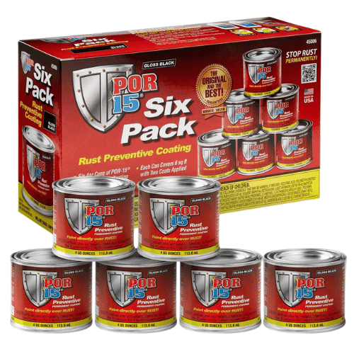 POR-15 Gloss Black Rust Preventive Coating, 6 pk 4 oz Cans - POR-15 Aerosols