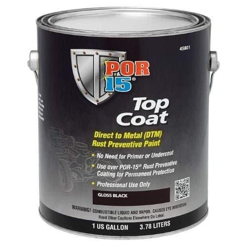 POR-15 45801 Gloss Black Top Coat DTM Paint, 1 Gal - POR-15 Automotive Paint