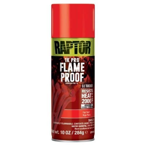 Raptor Flameproof 4943 Flat Red Engine/Exhaust Paint, 10 oz - POR-15 Aerosols