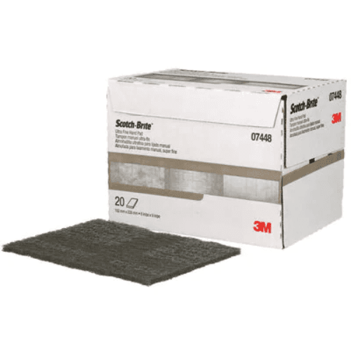 3M Scotch-Brite 07448 Non-Woven Hand Pad Gray - 3M Sandpaper