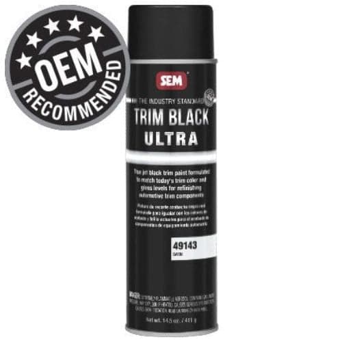 SEM Trim Black 49143 Satin Trim Paint - SEM Aerosols