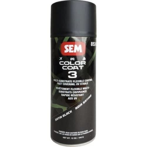 SEM 85243 Color Coat 3 Satin Black - SEM Aerosols