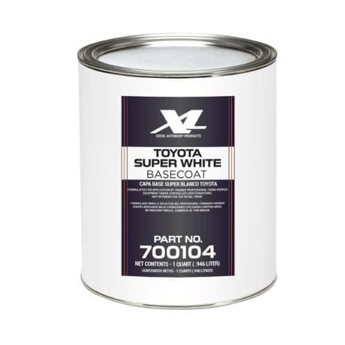 Toyota 040 Super White Basecoat Paint, Quart, Excel 700104 - Excel Automotive Paint