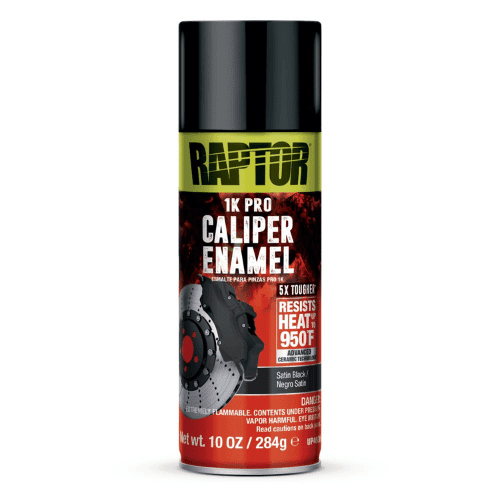 U-POL RAPTOR Caliper Enamel Satin Black - POR-15 Aerosols