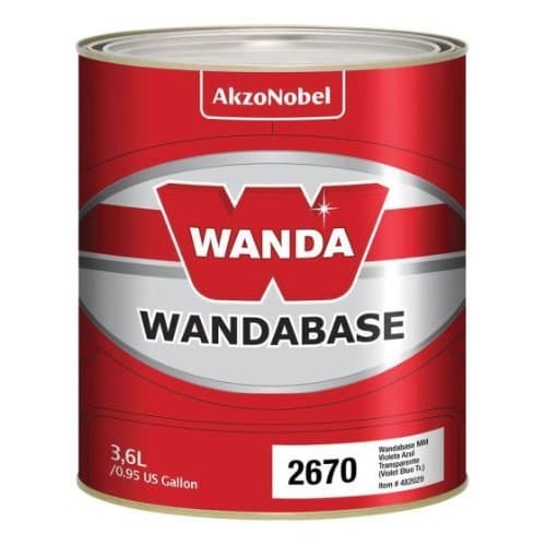 Wandabase HS 2670 Transparent Violet Blue Mixing Toner, 4 L - Wanda Automotive Paint
