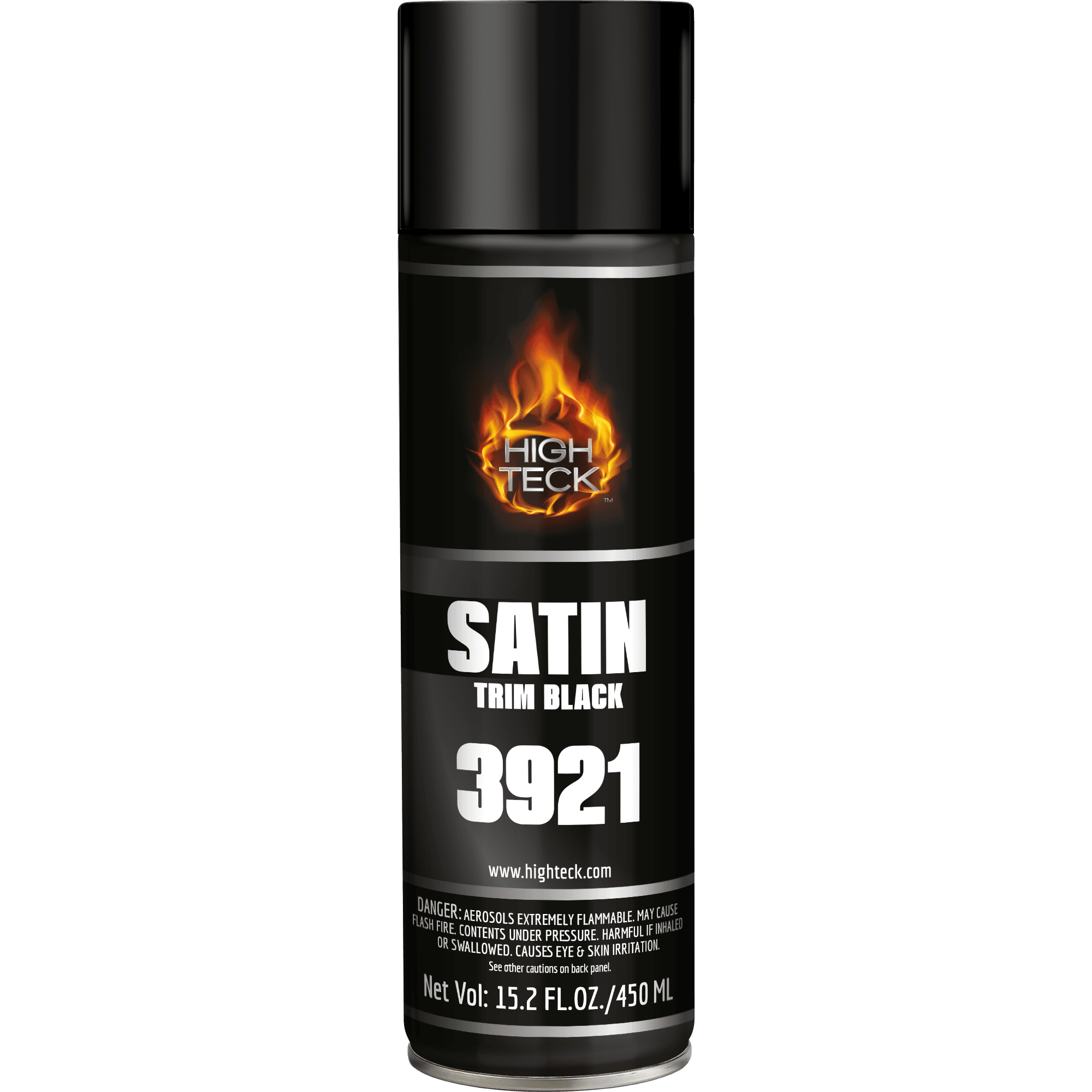 HIGH TECK SATIN TRIM BLACK AEROSOL - High Teck Aerosols