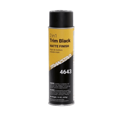 TRANSTAR 2-in-1 Trim, 20 oz Aerosol, Matte Black, 5–10 min - TRANSTAR Aerosols