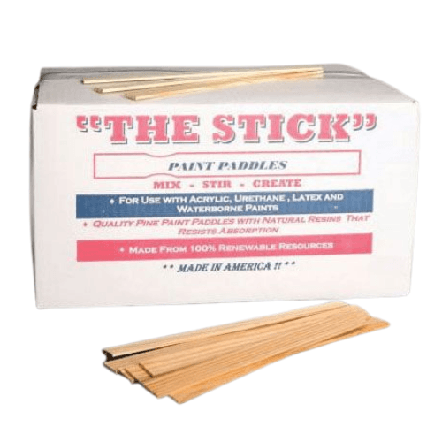 12 in Wood Paint Sticks, Economy case of 1000 - National Oak Shop Supplies