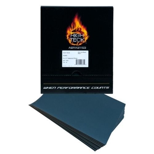 220 Grit 9x11 in Waterproof Sanding Sheet, 50 pk, High Teck - High Teck Sandpaper