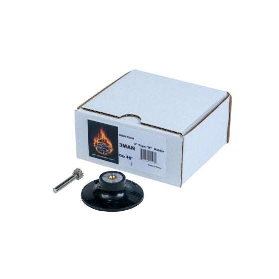 3" Roloc Disc Backup Pad with 1/4 in Shank for Sanding Discs - High Teck Sandpaper