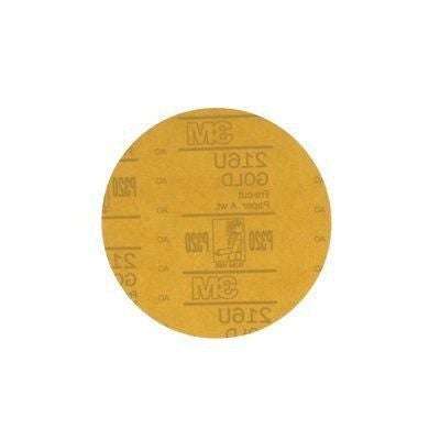3M™ Hookit 6 in Gold Abrasive Disc 00975, 320 Grit, Box of 100 - 3M Sandpaper