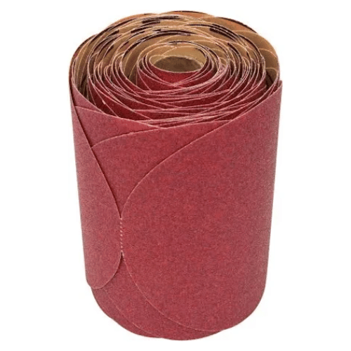 3M 01112 6" 180 Grit Red PSA Abrasive Disc, 100 per Roll - 3M Sandpaper