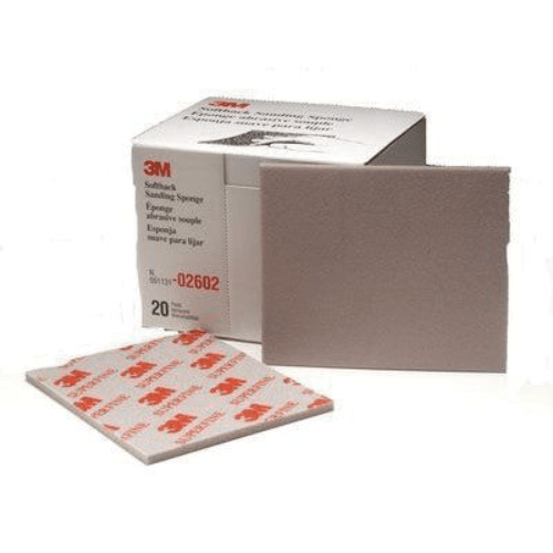 3M™ 02602 500/600 Grit Gray Flexible Sanding Sponge, Box of 20 - 3M Sandpaper