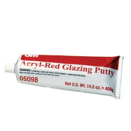 3M 05098 Acryl Red Medium Spot Glazing Putty, 14.5 oz Tube - 3M Body Fillers