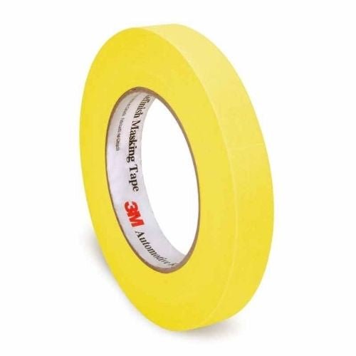 3M™ 06652 0.75" Yellow Automotive Masking Tape, Case of 48 - 3M Masking Tape & Paper