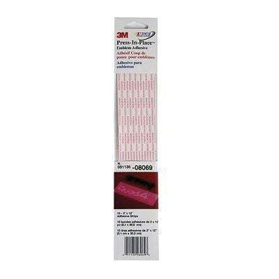 3M™ 08069 Transfer Press-In-Place Emblem Adhesive, 2 x 12 in, 10 pc - 3M Masking Tape & Paper