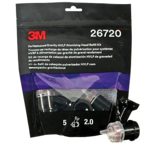 3M 26720 2.0 mm Red Atomizing Head Refill Kit, 5 pk - 3M Spray Guns