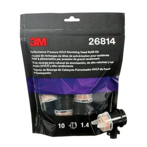 3M 26814 1.4 mm Orange Atomizing Head Refill Kit, 10 pk - 3M Spray Guns