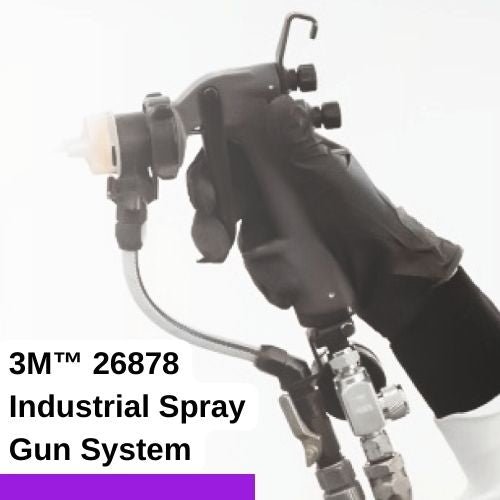 3M 26878 Industrial Pressure-Feed Spray Gun with Heads and Whip - 3M Spray Guns