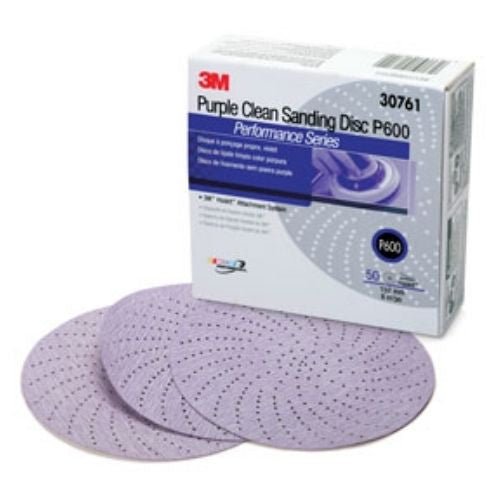 3M™ 600 Grit Multi-Hole 6" Purple Sanding Disc #31486, Box of 50 - 3M Sandpaper