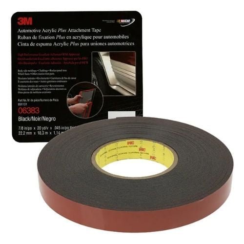 3M™ 6383 7/8 in Black Attachment Tape - 3M Masking Tape & Paper