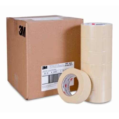 3M 6548 2.0" Tan Automotive Masking Tape, Case of 24 Rolls - 3M Masking Tape & Paper