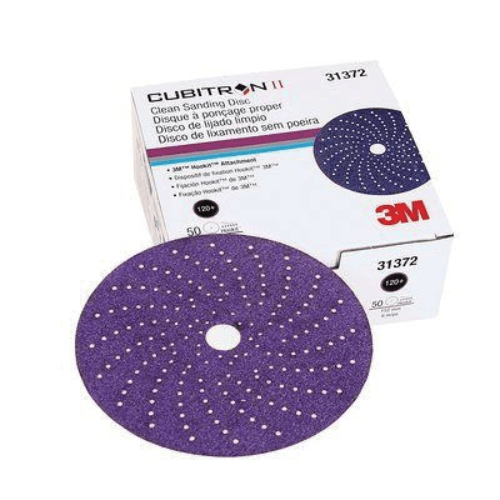 3M Cubitron II 120+ Grit 6" Purple Sanding Disc #31372, Box of 50 - 3M Sandpaper
