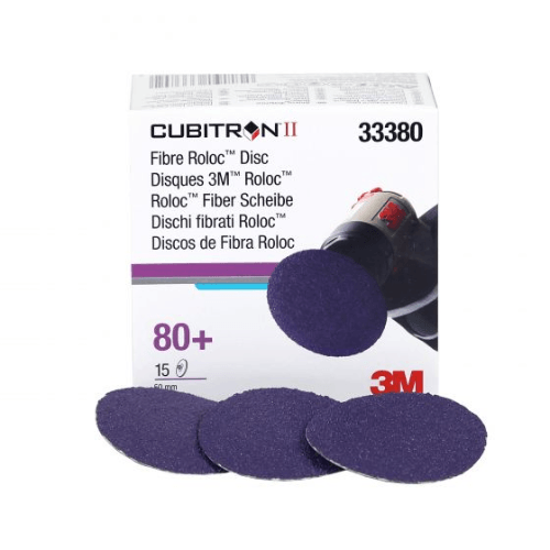 3M Cubitron II 2" 80 Grit Quick-Change Grinding Disc #33380, Box of 15 - 3M Sandpaper