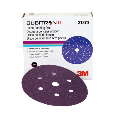 3M Cubitron™ II 40+ Grit 6" Purple Sanding Disc #31370, Box of 25 - 3M Sandpaper