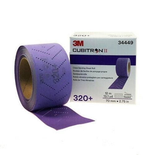 3M Cubitron™ II 320 Grit Multi-Hole Purple Sanding Sheet Roll #34449 - 3M Sandpaper