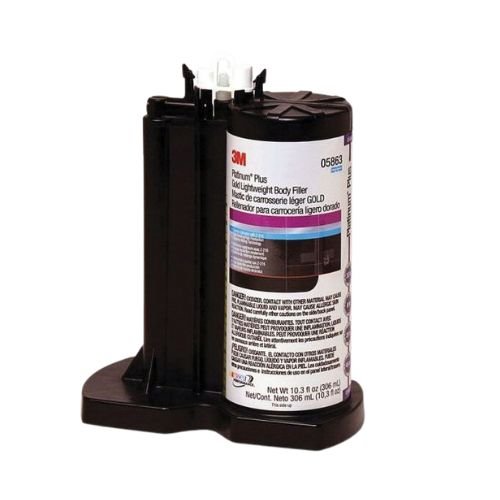 3M 05863 Platinum Plus Gold Body Filler, 300 mL Cartridge - 3M Body Fillers