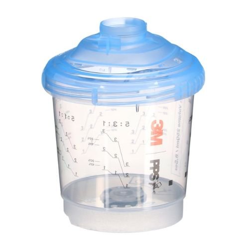 3M PPS 2.0 8.5 oz Mini Vented Spray Cup Kit, 26161, 125 Micron Filter - 3M Paint Gun Cups & Liners