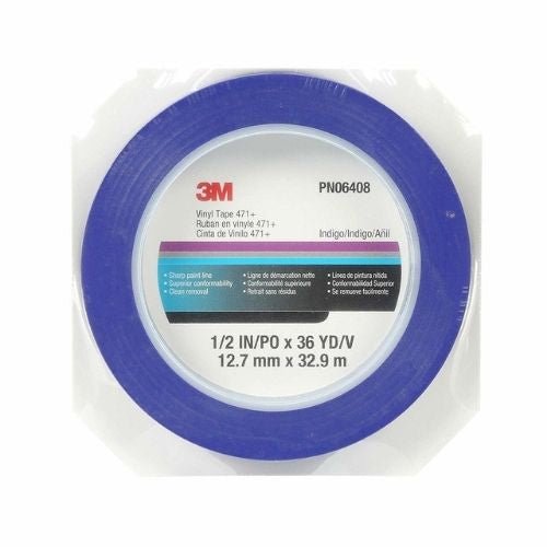 3M Scotch 1/2 in Fine Line Purple Masking Tape #06408, 36 yd Roll - 3M Masking Tape & Paper