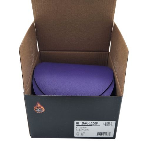 High Teck 6 Inch Purple Ceramic Velcro Back Sanding Disc | 50 pk - High Teck Sandpaper