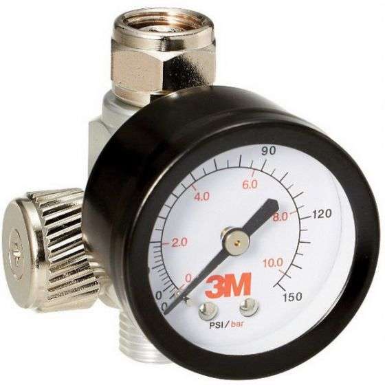 Accuspray™ 16573 1/4 in Regulator and Air Flow Control Valve - 3M Spray Guns