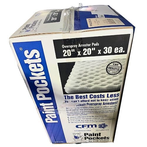 AFC PPW2020 Paint Pocket Booth Filter, 20x20x1.5 in, Case of 30 - Air Filtration Co Booth Supplies